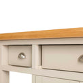 Padstow Stone Grey Large Kitchen Island - Close up of drawers