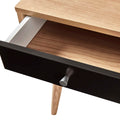 Aubrey Black 2 Drawer Bedside Table