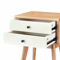 Aubrey White 2 Drawer Bedside Table