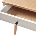Aubrey White 2 Drawer Bedside Table