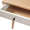 Aubrey White 2 Drawer Bedside Table