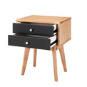 Aubrey Grey 2 Drawer Bedside Table