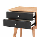 Aubrey Grey 2 Drawer Bedside Table