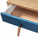 Aubrey Blue 2 Drawer Bedside Table