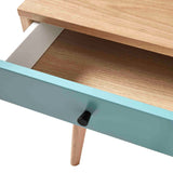 Aubrey Green 2 Drawer Bedside Table
