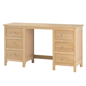 Falmouth Oak Double Pedestal Dressing Table