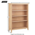 Dimensions - Falmouth Oak Bookcase