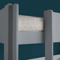 close up of the top ladder on the Trio Grey 3 Sleeper Wooden Bunk Bed