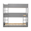 side view of the Trio Grey 3 Sleeper Wooden Bunk Bed