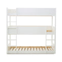 side view of the Trio White 3 Sleeper Wooden Bunk Bed