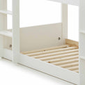 Trio White 3 Sleeper Wooden Bunk Bed with pine slats