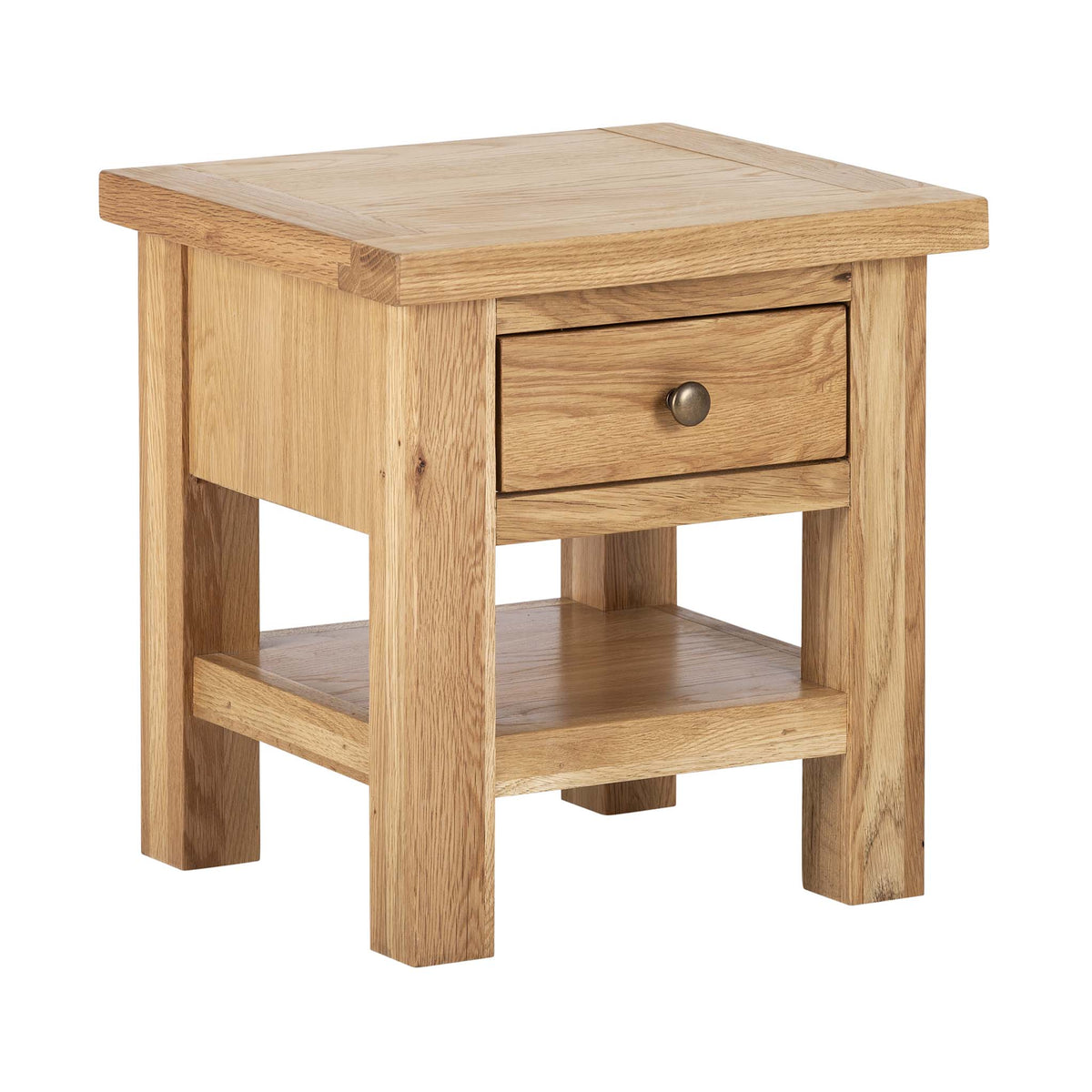 Charlestown Oak Side Table with Drawer by Roseland Furniture