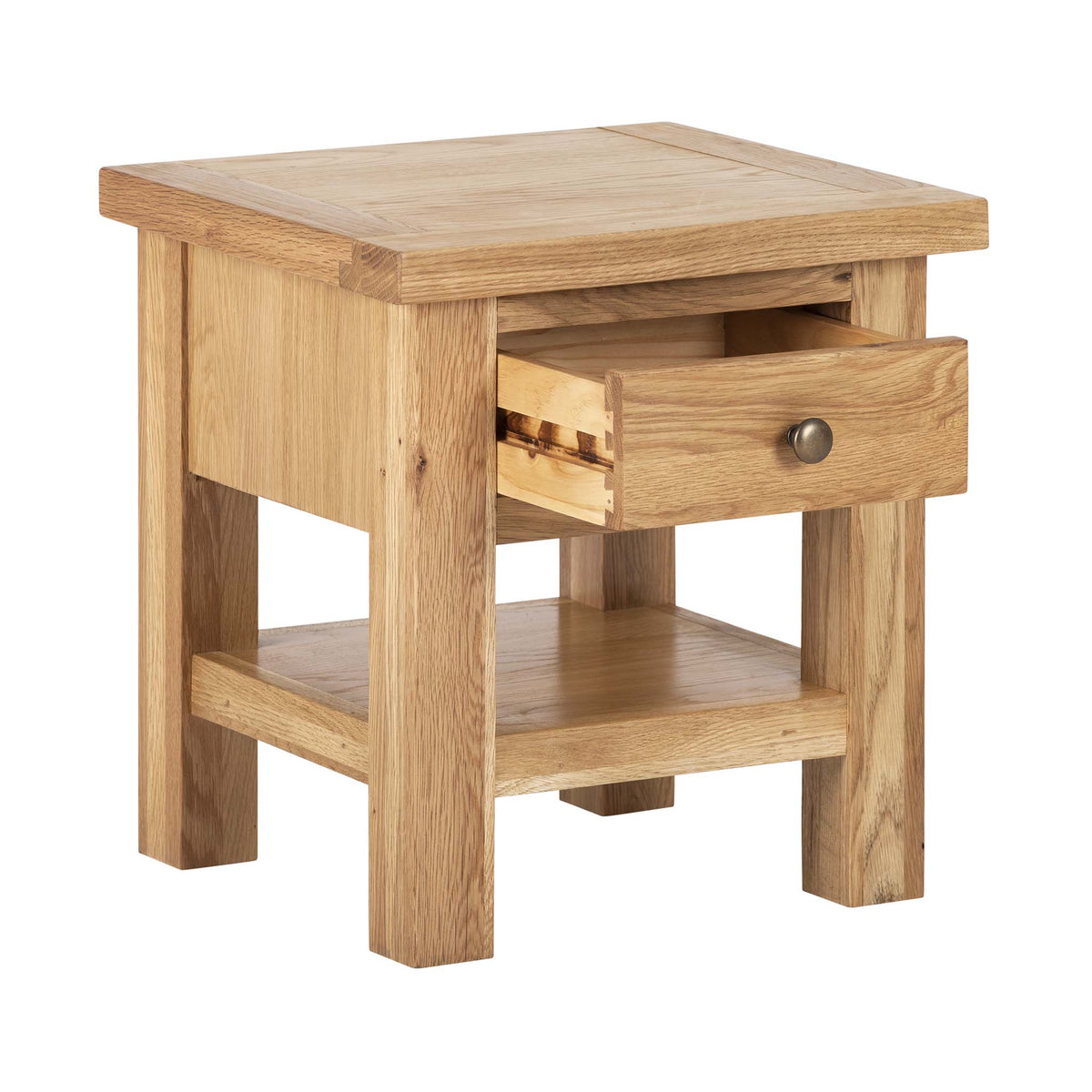 Charlestown Oak Side Table with Drawer