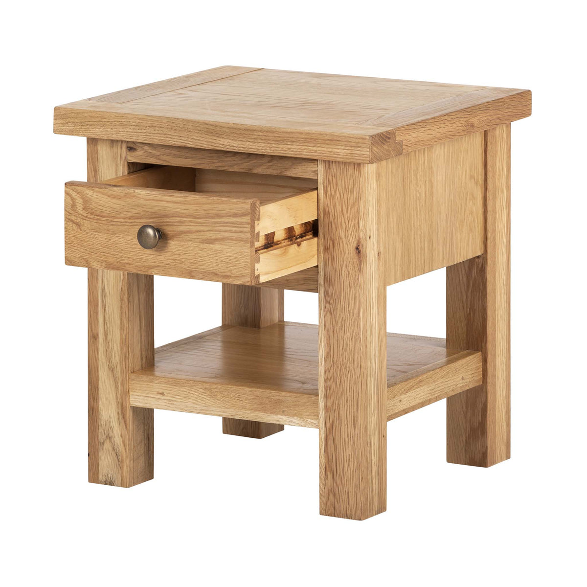Charlestown Oak Side Table with Drawer
