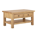 Charlestown Oak Coffee Table with 2 Drawers by Roseland Furniture