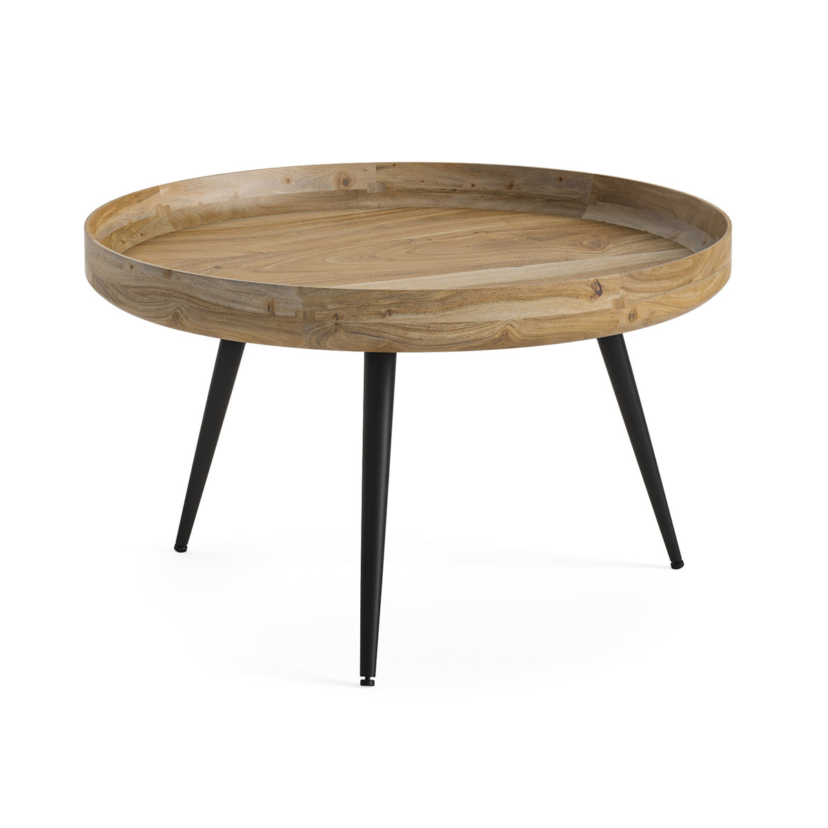 Boa 80cm Mango Wooden Round Natural Coffee Table from Roseland Furniture
