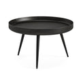 Boa 80cm Mango Wooden Round Black Coffee Table