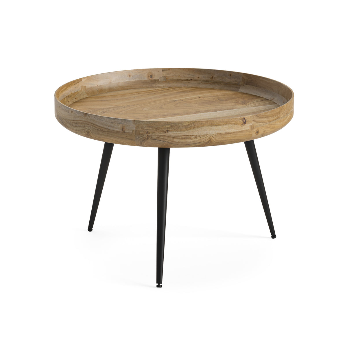 Boa 60cm Mango Wooden Round Natural Coffee Table from Roseland Furniture
