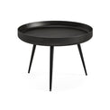 Boa 60cm Mango Wooden Round Black Coffee Table