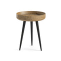 Boa Mango Wooden Round Natural Side Table from Roseland Furniture