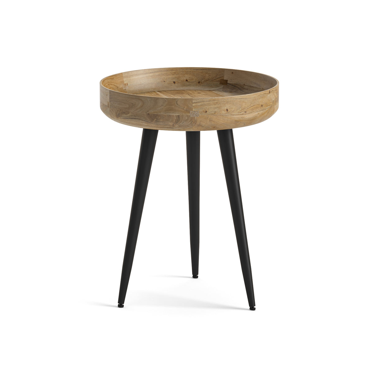 Boa Mango Wooden Round Natural Side Table from Roseland Furniture