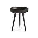 Boa Mango Wooden Round Black Side Table from Roseland Furniture
