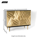 Kandla Gold Metal Cladded Sideboard - Size Guide