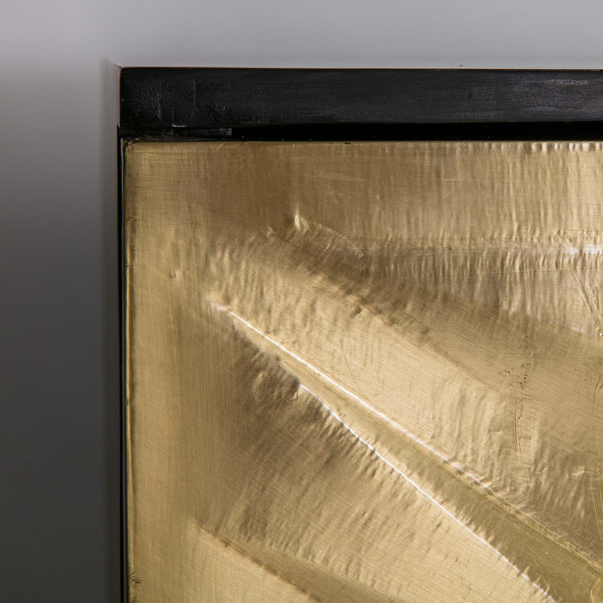 Kandla Gold Metal Cladded Sideboard with Iron Base