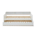 front view of the Store and Sleep White Twin 3ft Bed Frame with trundle
