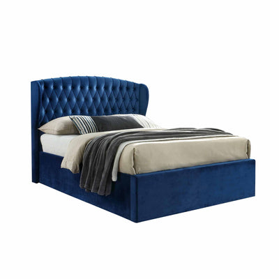 Sailsbury Velvet Ottoman Storage Bed Frame