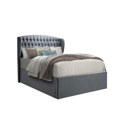 Sailsbury Velvet Ottoman Storage Bed Frame