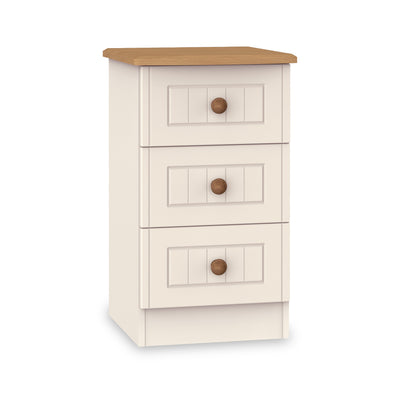 Brixham Cream 3 Drawer Bedside