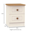 Brixham Cream 2 Drawer Bedside from Roseland