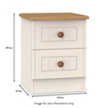 Brixham Cream 2 Drawer Bedside from Roseland