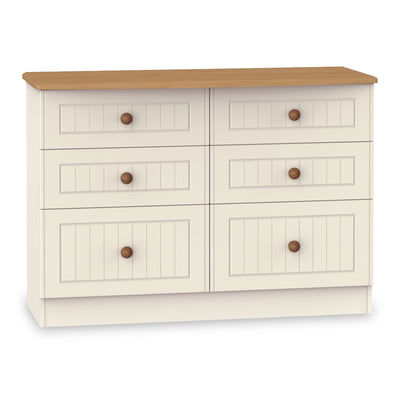 Brixham Cream 6 Drawer Wide Chest