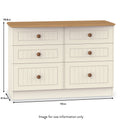 Brixham Cream 6 Drawer Wide Chest from Roseland