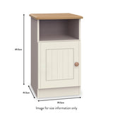 Brixham Cream 1 Door Cabinet from Roseland