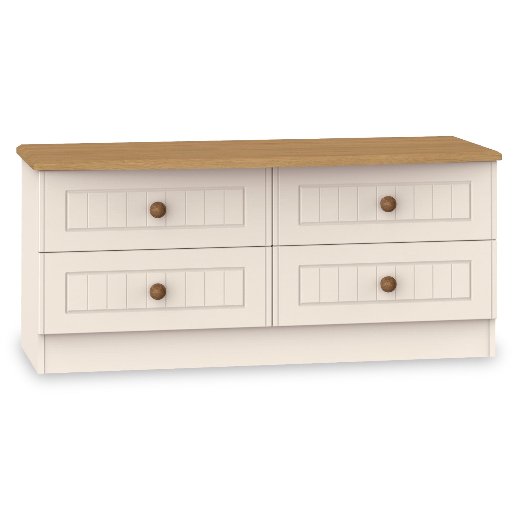 Brixham Cream 4 Drawer Low Storage Unit from Roseland