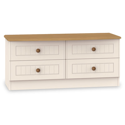 Brixham Cream 4 Drawer Low Storage Unit