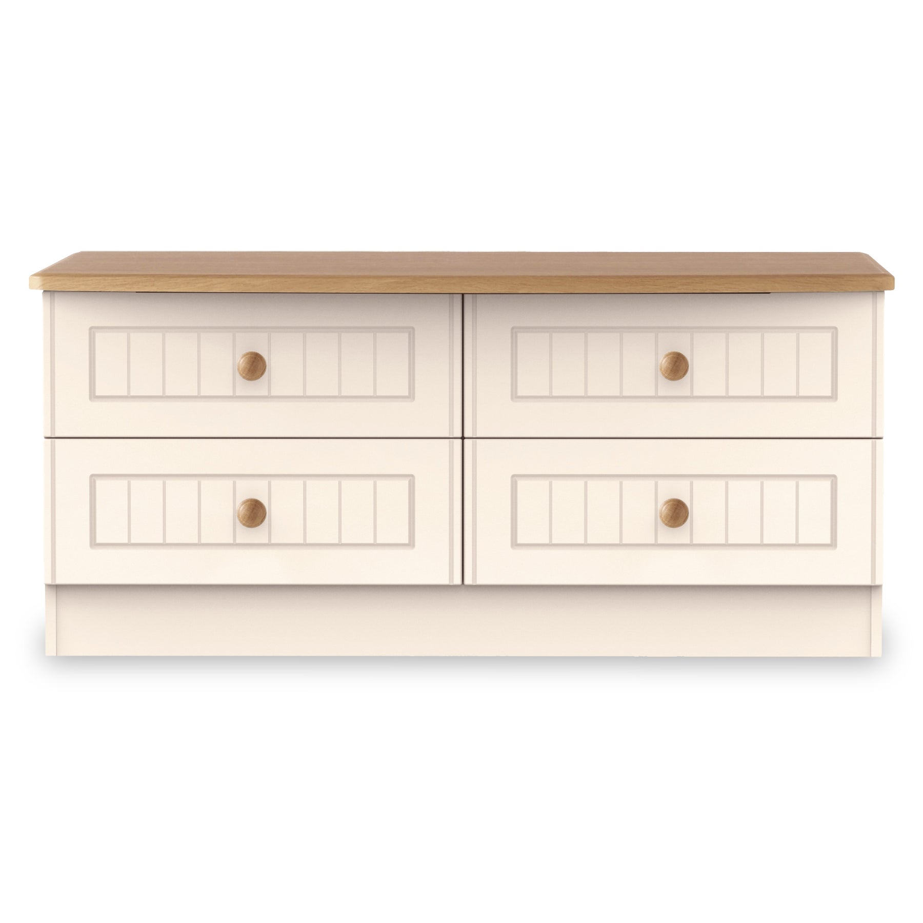 Brixham Cream 4 Drawer Low Storage Unit from Roseland
