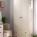 Brixham Cream 2 Door 2 Drawer Wardrobe from Roseland