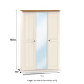Brixham Cream Triple Mirror Wardrobe from Roseland