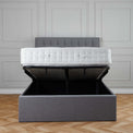 Sutton Grey Upholstered Fabric Ottoman Storage Storage Bed 