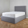 Sutton Grey Upholstered Fabric Ottoman Storage Storage Bed 