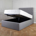 Sutton Grey Upholstered Fabric Ottoman Storage Storage Bed 