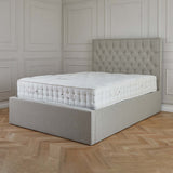 Sutton Oatmeal Upholstered Fabric Ottoman Storage Storage Bed 