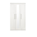 Bellamy White Large triple wardrobe with mirror from Roseland