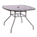 Rio Reclining 4 Seat Garden Dining Set with Parasol Square table