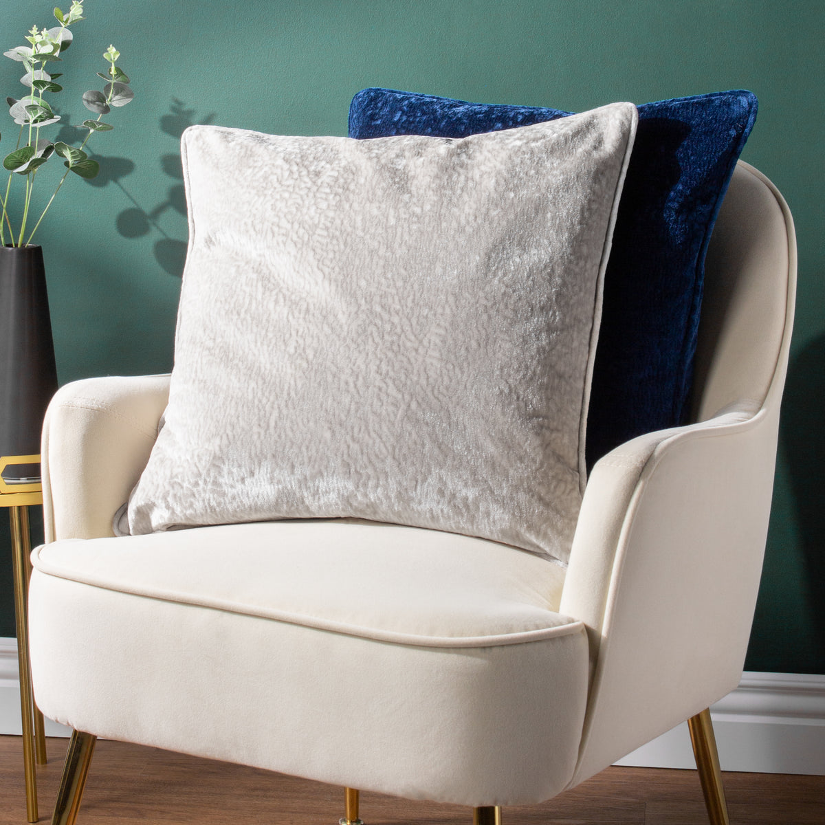 Ripple Large 50cm Polyester Velvet Cushion