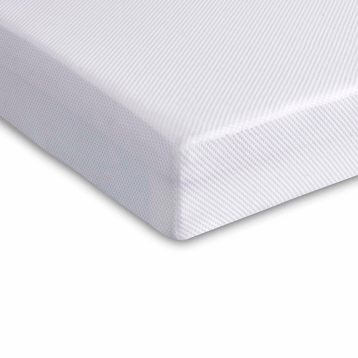 MemoryPedic Memory 25 hybrid memory foam and reflex foam mattress  corner close up